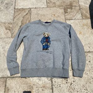 Polo Ralph Lauren Grey Polo Bear Pullover Sweater Men
